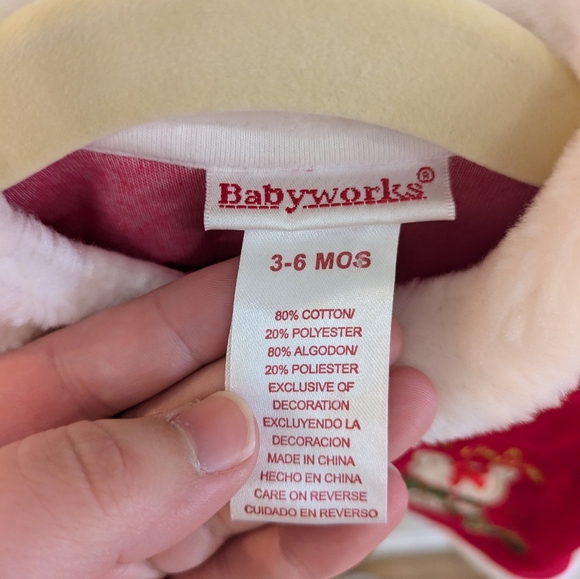 Vintage Baby's 1st Christmas Red Sweater/Coat - Picture 4 of 5